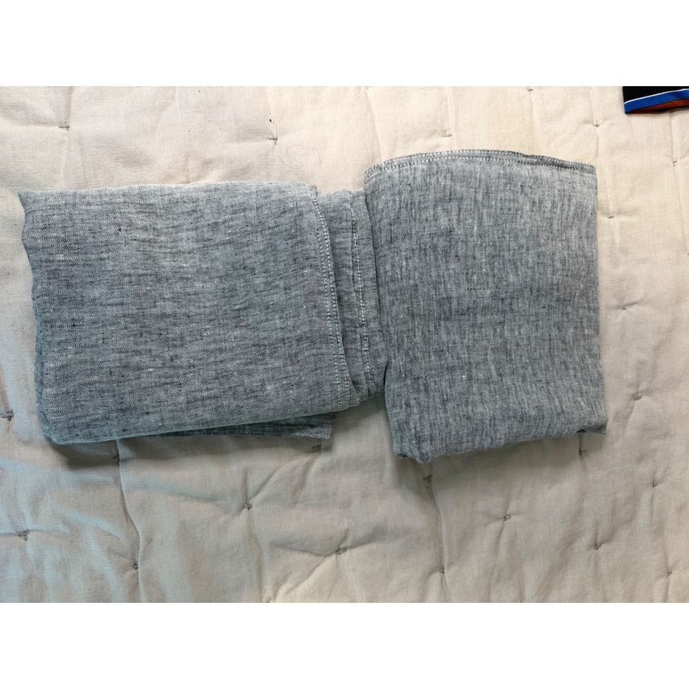 2 Brooklinen King Pillow Shams 100% Linen Grey Chambray Made in Portugal Bedding